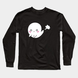 Ghost fart cute funny embarrassed Long Sleeve T-Shirt